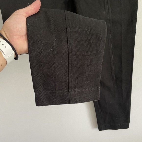 Elizabeth Suzann Black Clyde Work Pant in Upcycled Cotton Canvas Women’s 4 Tall - Picture 4 of 11